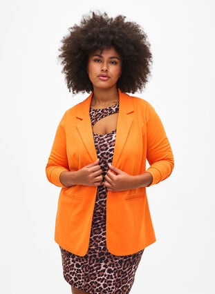 Blazer with pockets, Vibrant Orange, Model image number 0