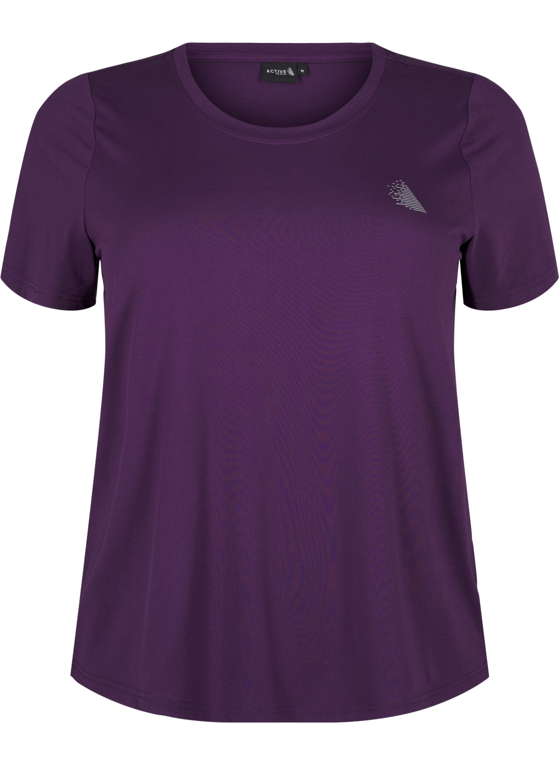 Zizzifashion Slim fit training T-shirt with round neck, Purple Pennant, Packshot image number 0