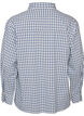 Loose checked shirt with a tie-belt, Blue, Packshot image number 1
