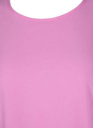 Blouse with short sleeves and a round neckline, Cyclamen, Packshot image number 2
