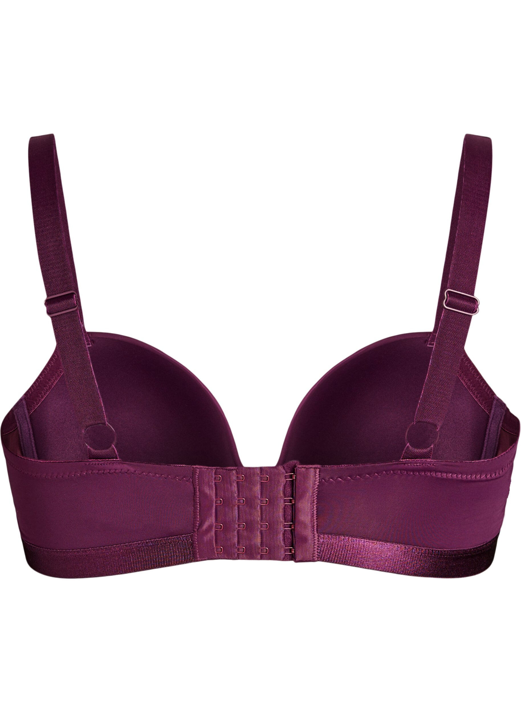 ZizzifashionMoulded bra with mesh, Purple, Packshot image number 1