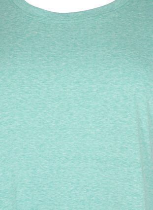 Melange t-shirt with short sleeves, Turquoise Mél, Packshot image number 2