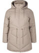 Water-repellent puffer jacket with hood, Beige, Packshot image number 0