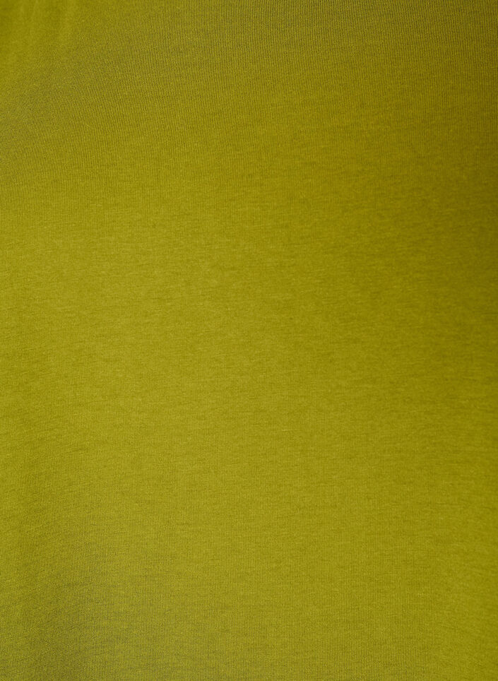 Short sleeved cotton blend t-shirt, Green, Packshot image number 2