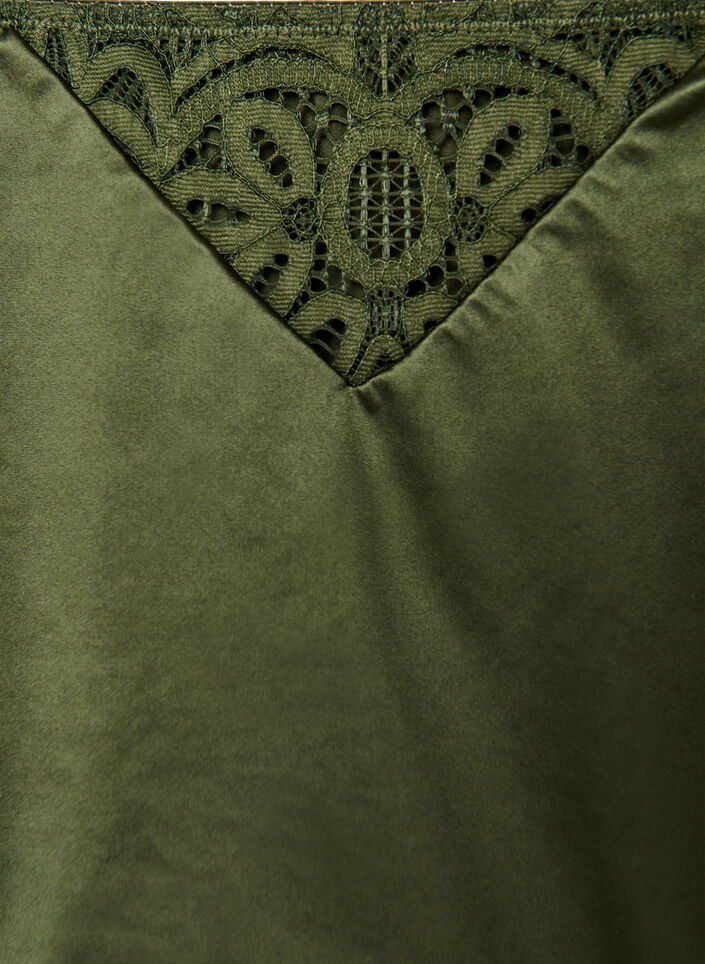 Hipster string with lace and microfibre, Green, Packshot image number 2
