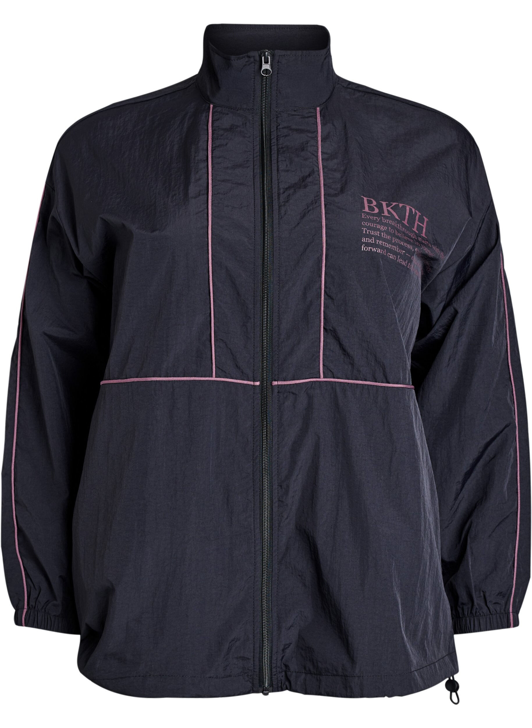 Lightweight jacket with contrast piping