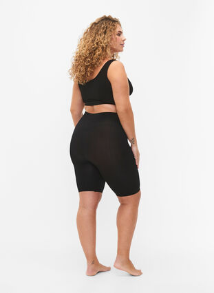 2-pack seamless basic shorts, Black, Model image number 1