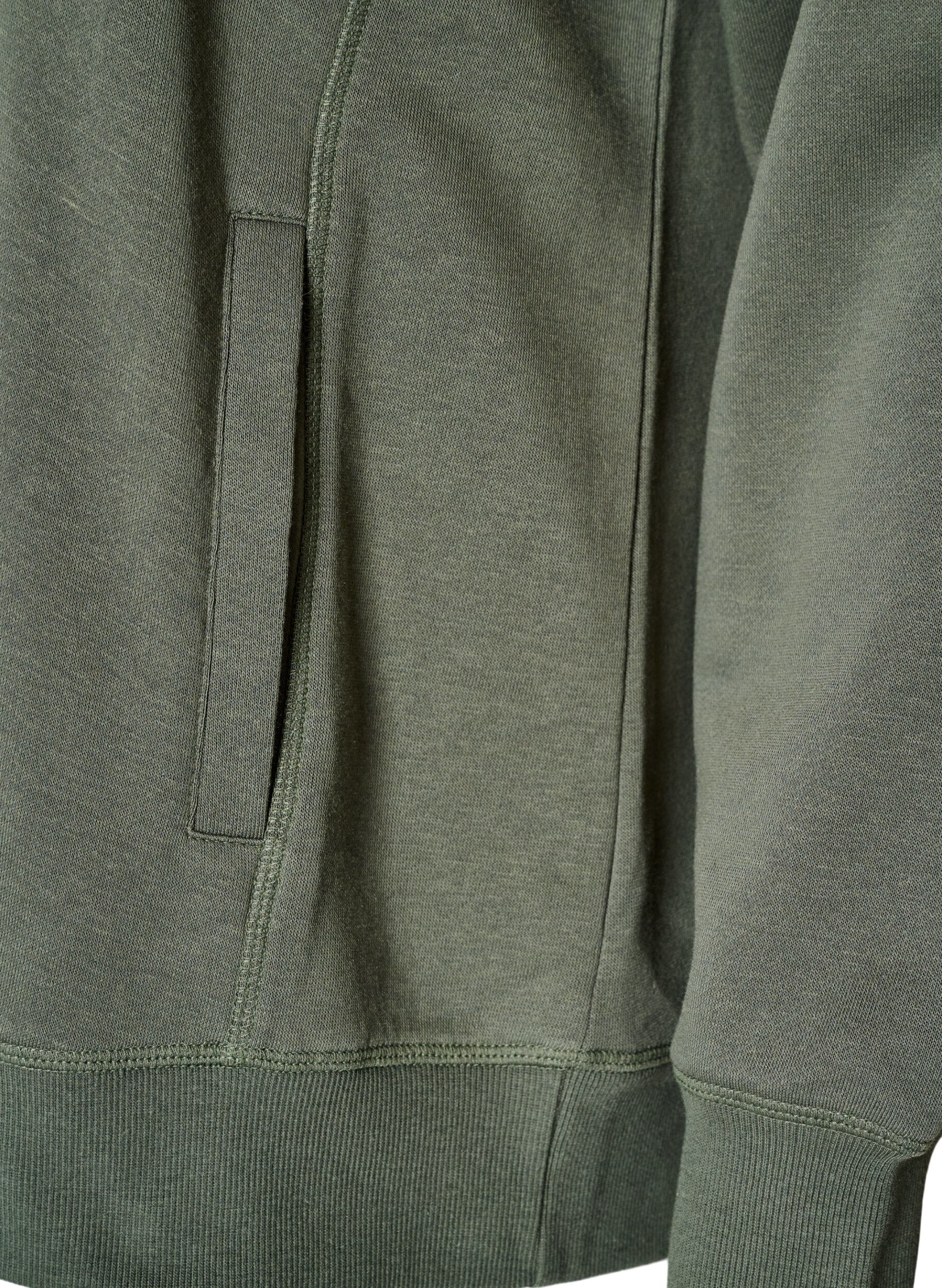 ZizzifashionSweatshirt with high collar and pockets, Green, Packshot image number 3
