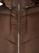 Long puffer coat with hood and pockets, Brown, Packshot image number 2