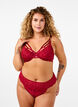 Crotchless lace thong, Red, Model image number 0