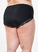 Cotton panties with an inside pocket and lace, Black, Model image number 1