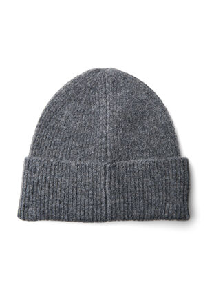 Knitted beanie with wool, Grey, Packshot image number 1