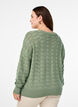 Long-sleeved knit blouse with an openwork pattern, Green Bay, Model image number 1