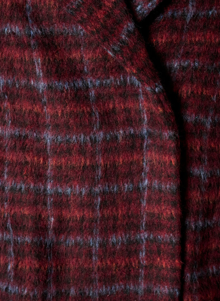 Checked coat with pockets, Red, Packshot image number 2