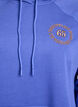 Hoodie with embroidered front motif, Blue, Packshot image number 2