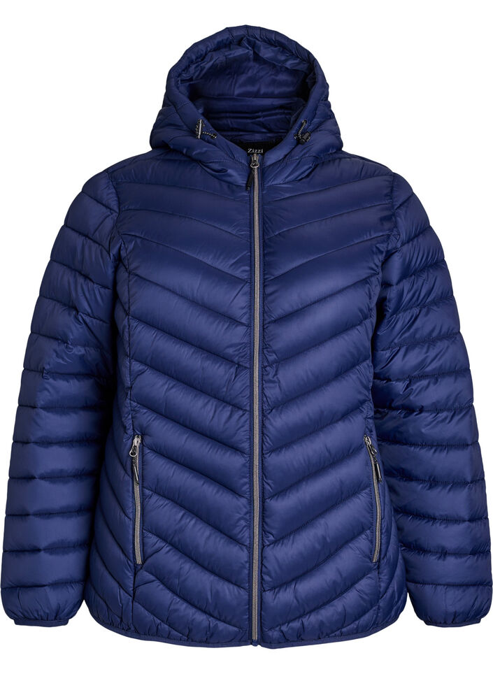 Lightweight jacket with hood, Blue, Packshot image number 0