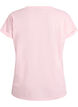 Short-sleeved cotton blend t-shirt, Pink, Packshot image number 1