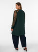 Tunic with sheer lace sleeves, Green, Model image number 2