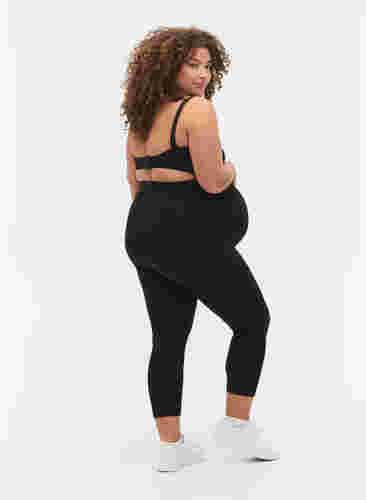 Pregnancy leggings with 3/4 length, Black, Model image number 1