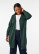 Long hoodie with zip and pockets, Green, Model image number 0