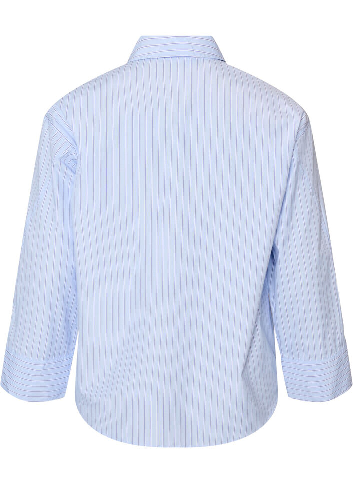 Striped shirt with wide cuffs, Light Blue, Packshot image number 1