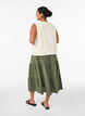 Ankle-length cotton skirt with a smocked waist, Green, Model image number 1