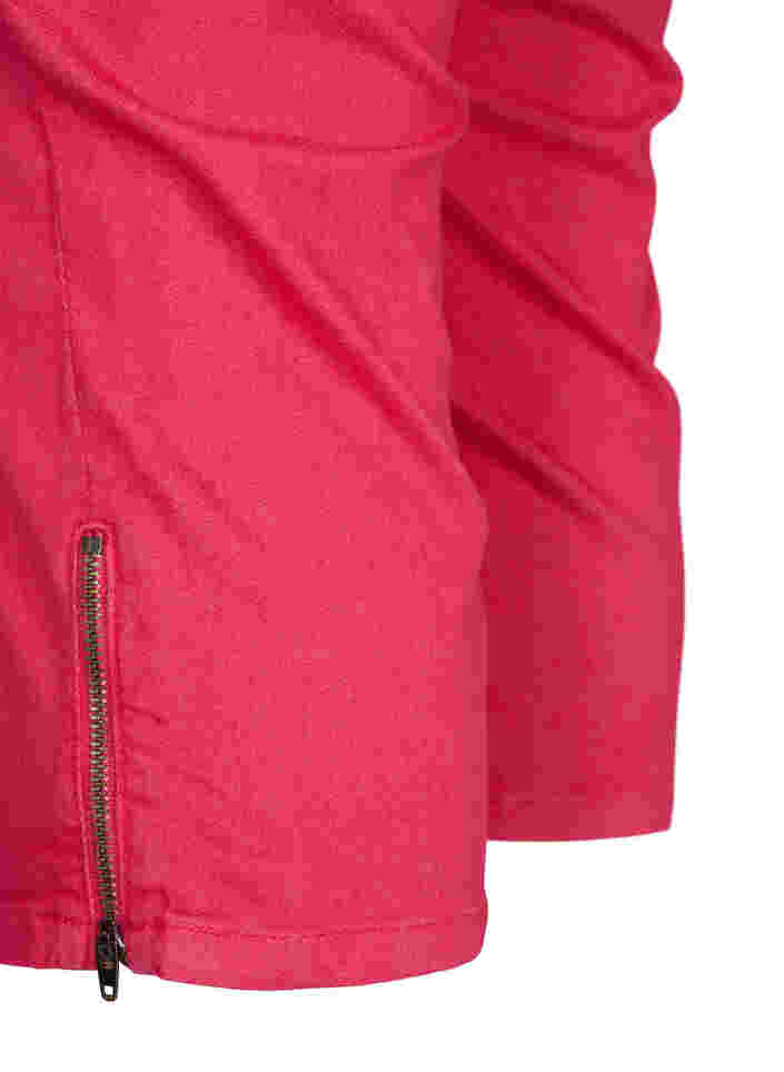 Close-fitting capris with zip, Pink, Packshot image number 3