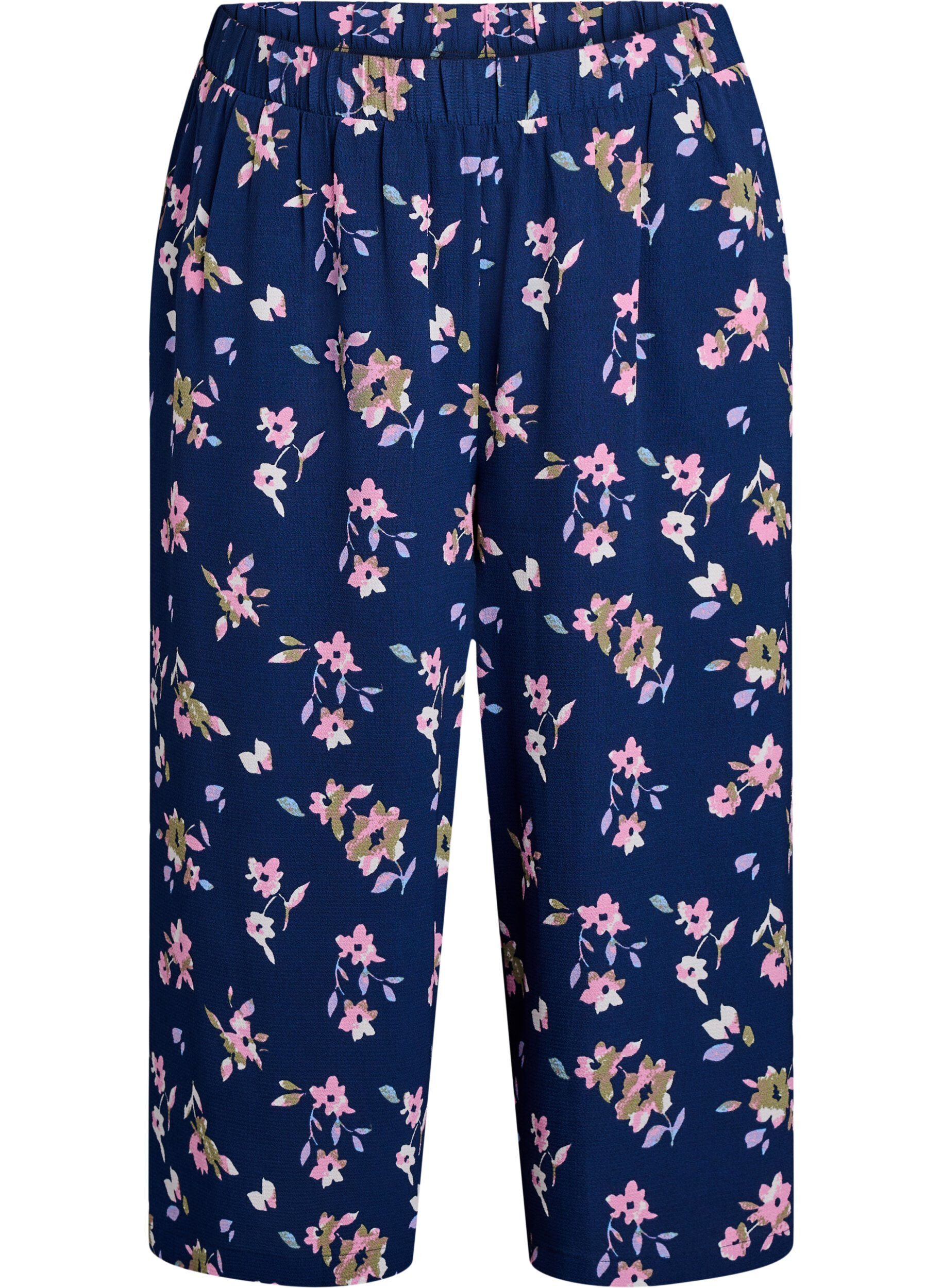 ZizzifashionCulotte trousers with print, Blue, Packshot image number 0