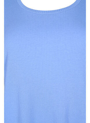 Short-sleeved t-shirt in ribbed fabric, Wedgewood, Packshot image number 2
