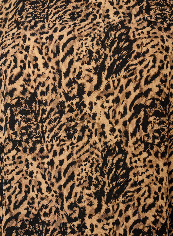 Dress with print and short sleeves, Brown, Packshot image number 2