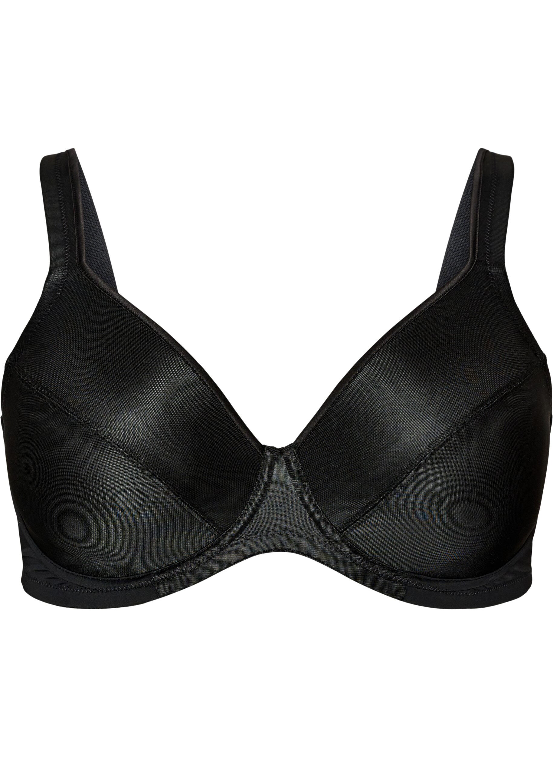 ZizzifashionHigh support bra with moulded cups, Black, Packshot image number 0