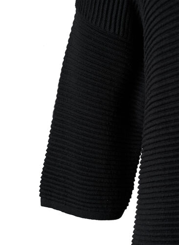 Structured pullover with high neck, Black, Packshot image number 2