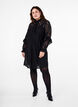 Short lace dress with ruffle detail, Black, Model image number 2