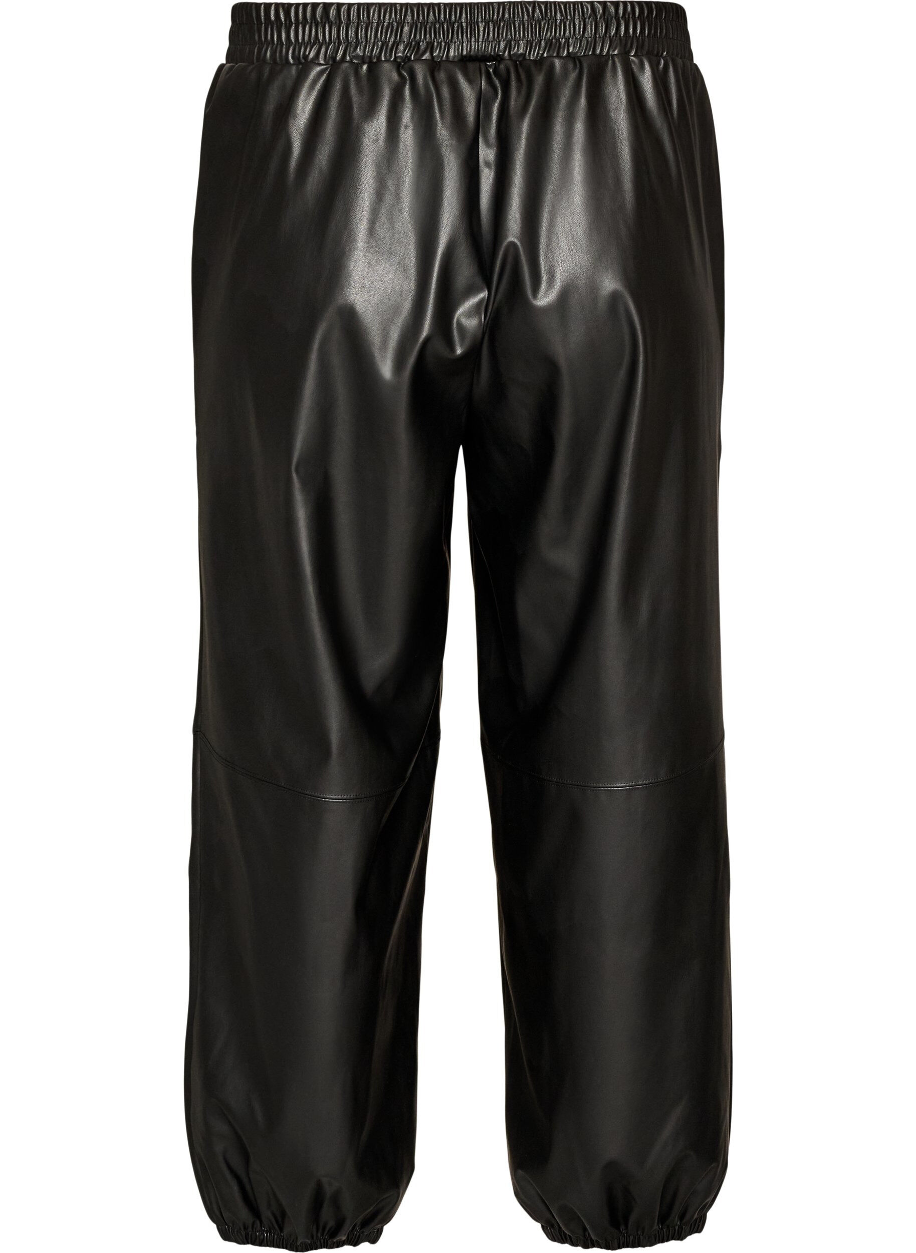 ZizzifashionBalloon trousers in faux leather, Black, Packshot image number 1