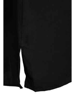 	 Long shirt with 3/4 sleeves in lyocell (TENCEL™), Black, Packshot image number 3