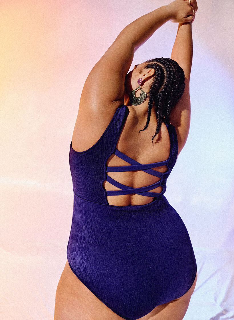 Swimsuit with cross detail on the back, Astral Aura, Image