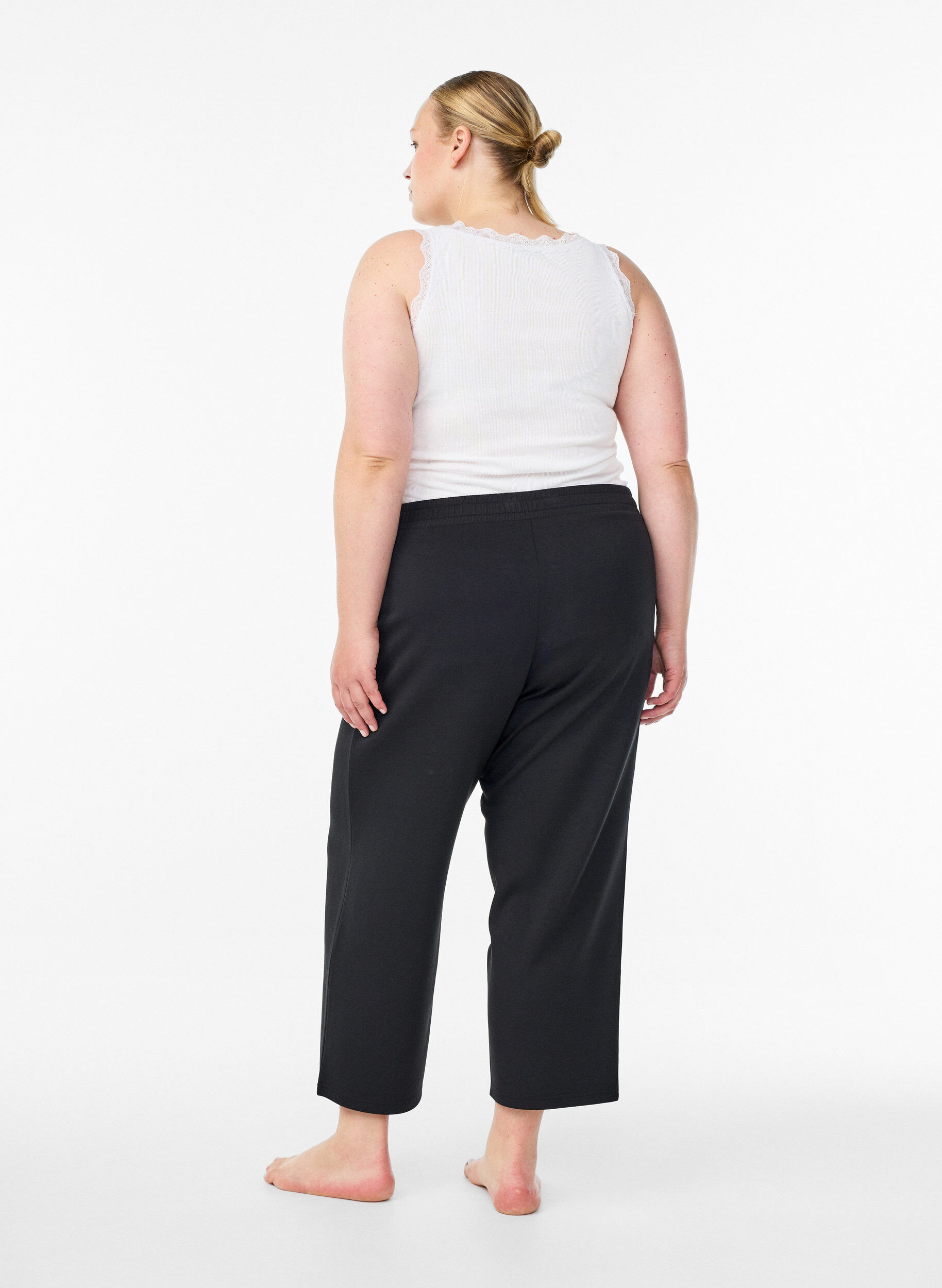 Zizzifashion 7/8 modal mix pants with pockets, Black, Model image number 1