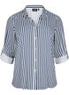 FLASH - Striped shirt with rolled-up sleeves, Blue, Packshot image number 0