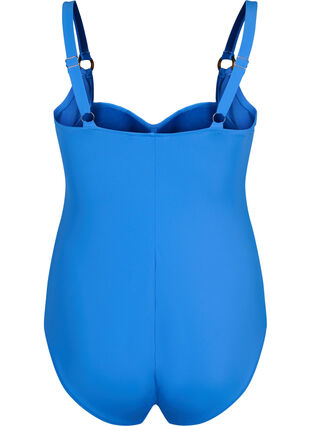 Quilted swimsuit with drapes, Palace Blue, Packshot image number 1