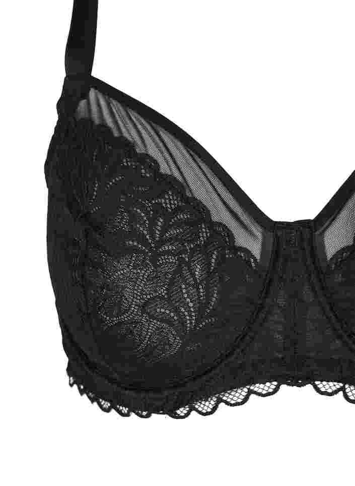 Figa bra with lace and underwire, Black, Packshot image number 2