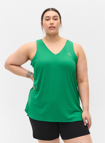 Sports top with V-neck, Jolly Green, Model image number 0