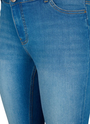 Super slim Sanna jeans with destroy, Blue denim, Packshot image number 2