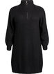 FLASH - Short knit dress with high neck, Black, Packshot image number 0