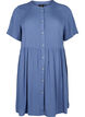 A-line viscose dress with short sleeves, Moonlight Blue, Packshot image number 0