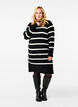 Long-sleeved knitted dress with stripes, Black Cloud D. Comb, Model image number 2
