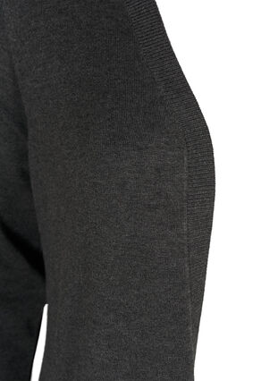 Long knitted cardigan in a viscose blend, Dark Grey Melange, Packshot image number 2