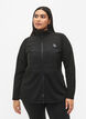 Sports cardigan with quilt and zip, Black, Model image number 0