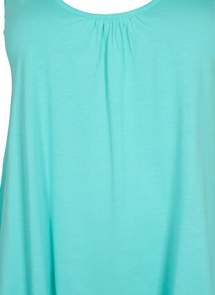 Top with a-shape and round neck, Turquoise, Packshot image number 2