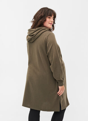 Maternity sweater dress with hood, Ivy Green, Model image number 1