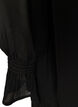 Viscose dress with ruffles and sheer sleeves, Black, Packshot image number 3